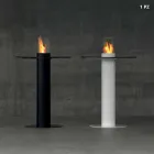 Biocamino da esterno a bioetanolo con piano in vetro Dean-Table Viadurini