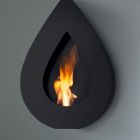 Biocamino da parete moderno a bioetanolo a forma di fiamma Joseph Viadurini