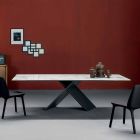 Bonaldo Ax tavolo di design piano in ceramica base metallo made Italy Viadurini