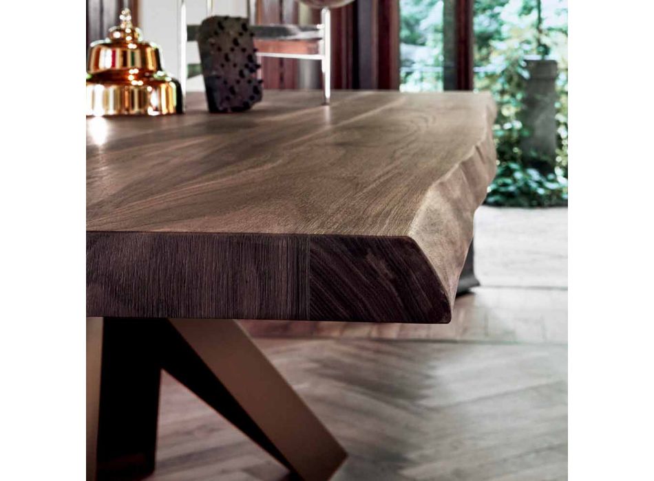 Bonaldo Big Table tavolo in legno massello bordi naturali made Italy