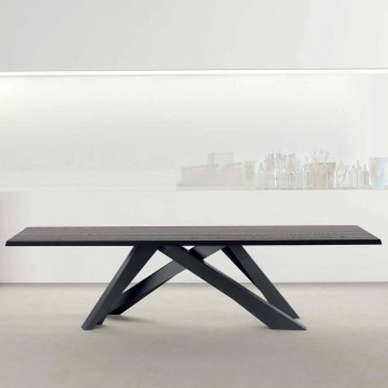 Bonaldo Big Table tavolo in legno massello grigio antracite made Italy