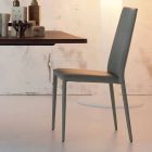 Bonaldo Eral sedia di design moderno imbottita in pelle made in Italy Viadurini
