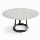 Bonaldo Greeny tavolo tondo di design piano marmo Carrara made Italy  Viadurini