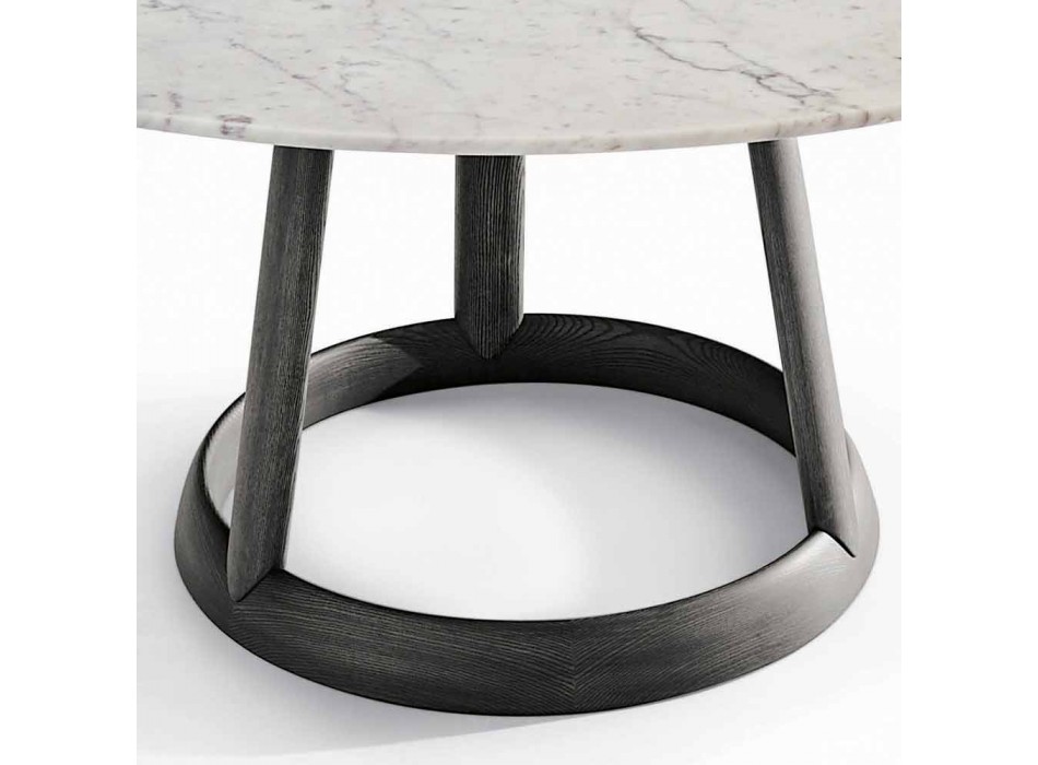 Bonaldo Greeny tavolo tondo di design piano marmo Carrara made Italy  Viadurini