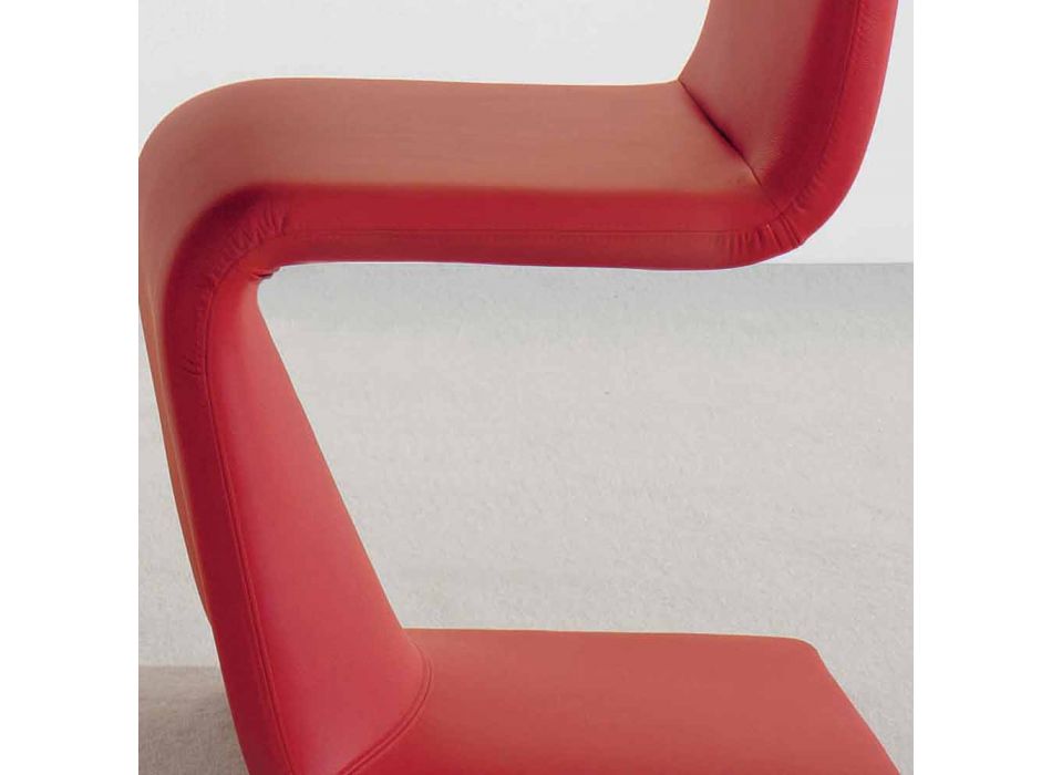 Bonaldo Venere sedia di design moderno imbottita pelle made in Italy Viadurini