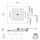 Bossini Dream soffione moderno e originale a quattro funzioni Viadurini