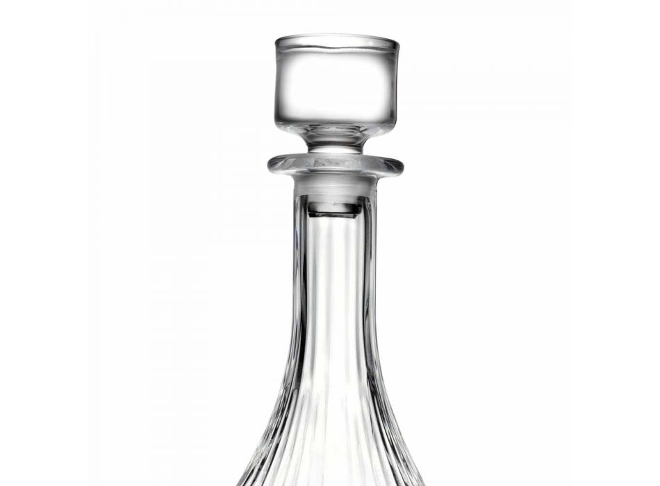 Bottiglie da Vino Design Rotondo con Tappo in Cristallo 4 Pezzi - Senzatempo Viadurini