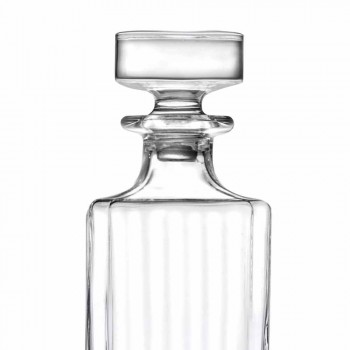 Bottiglie da Whisky in Cristallo Eco di Design Squadrato 4 Pezzi - Senzatempo