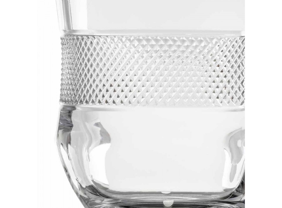 Brocca per Acqua Bevande in Cristallo Ecologico Decorato Lusso 2 Pezzi - Milito