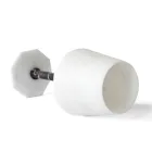 Calice da Vino in Marmo Bianco di Carrara Satinato e Rosso Levanto - Caglio Viadurini