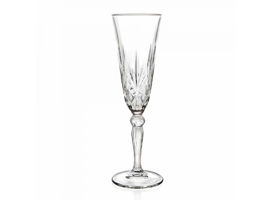 Calice Flute Bicchiere in Cristallo Ecologico per Champagne 12 Pezzi - Cantabile Viadurini