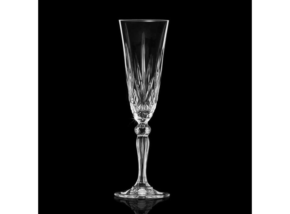 Calice Flute Bicchiere in Cristallo Ecologico per Champagne 12 Pezzi - Cantabile