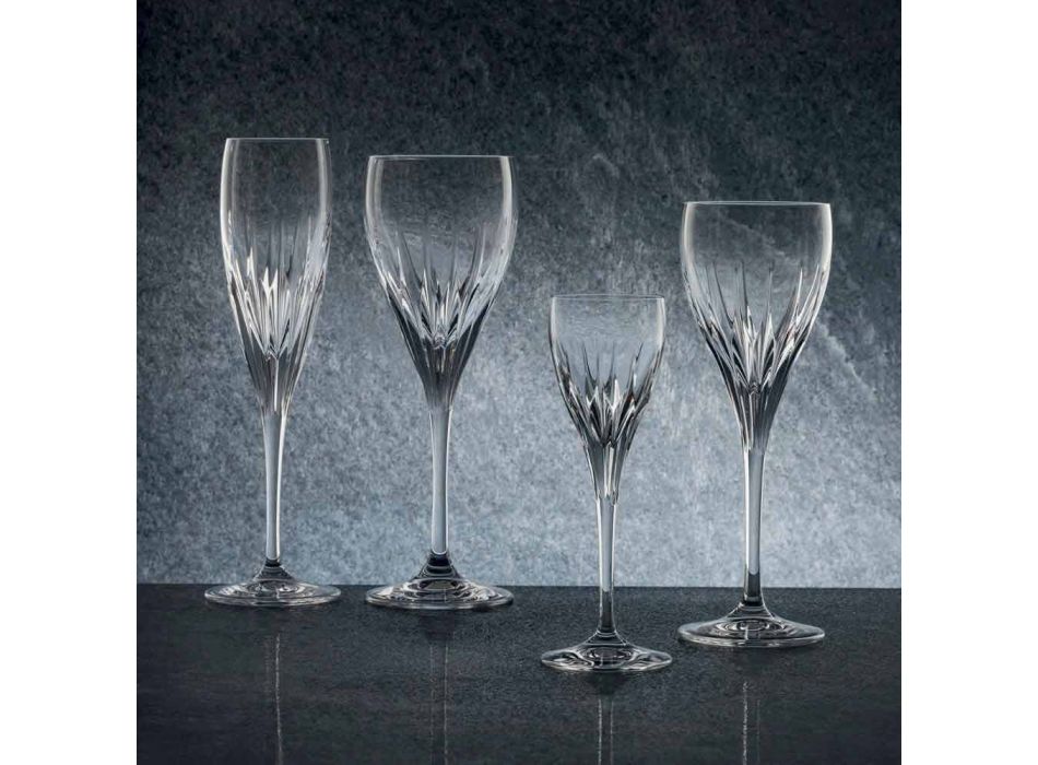 Calice Flute da Vino Champagne in Cristallo Ecologico 12 Pezzi - Voglia Viadurini