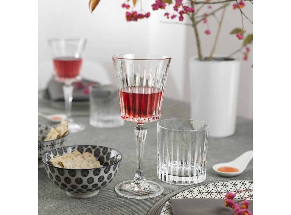 Calici da Vino e Cocktail di Lusso Design in Cristallo Eco 12 Pezzi - Senzatempo