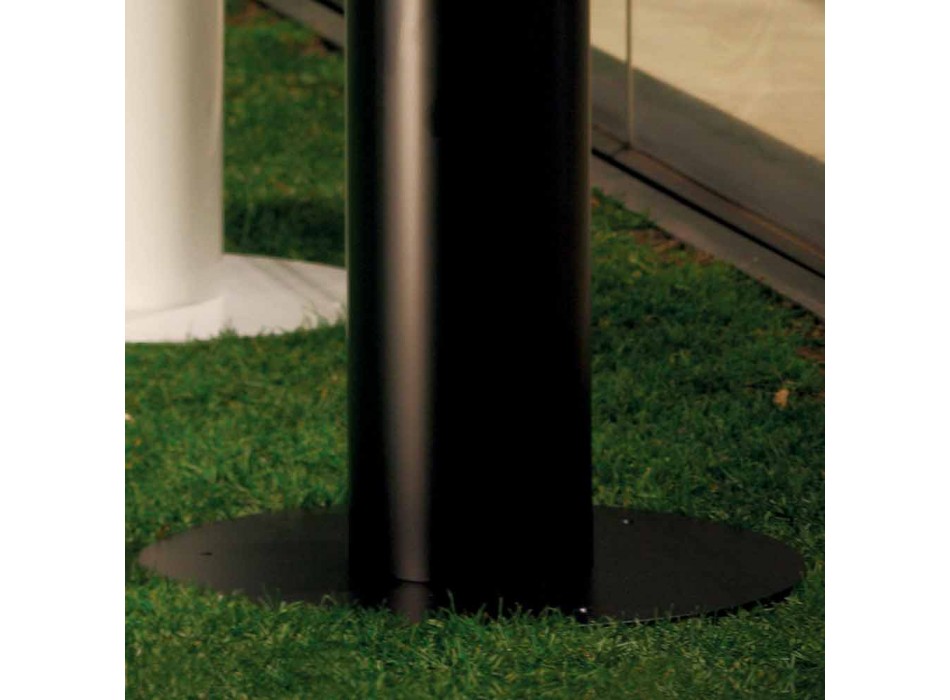 Caminetto a bioetanolo da esterno a pavimento in acciaio verniciato Dean Viadurini