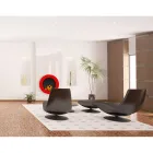 Camino a Bioetanolo da Parete di Design Rotondo in Acciaio Verniciato - Trenton Viadurini