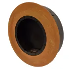 Camino a Bioetanolo da Parete di Design Rotondo in Acciaio Verniciato - Trenton Viadurini