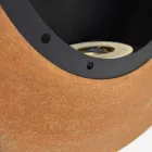 Camino a Bioetanolo da Parete di Design Rotondo in Acciaio Verniciato - Trenton Viadurini