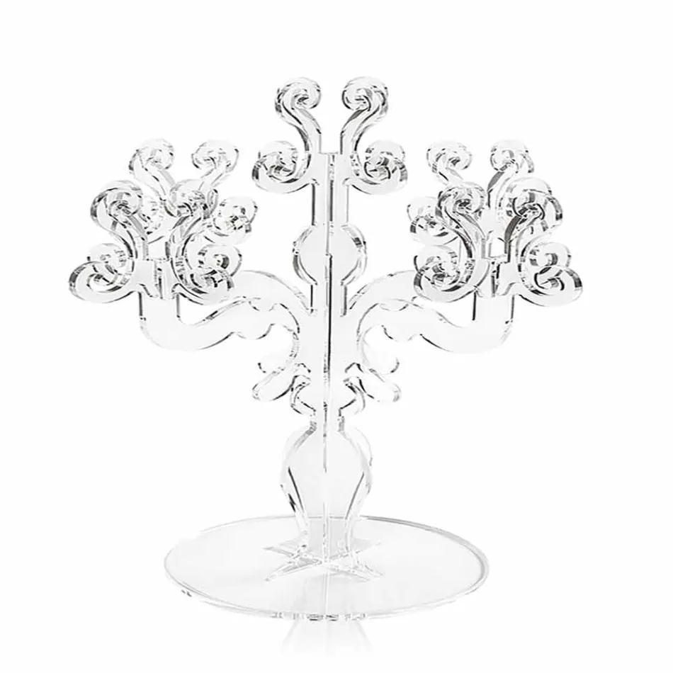Candelabro medium design classico, 5 braccia in plexiglass Aragona Viadurini