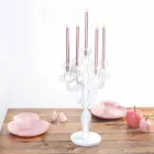 Candelabro medium design classico, 5 braccia in plexiglass Aragona Viadurini