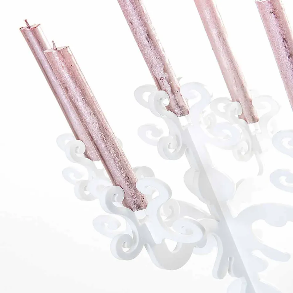 Candelabro medium design classico, 5 braccia in plexiglass Aragona Viadurini