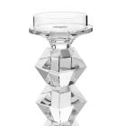 Candeliere di Cristallo di Lusso Italiano Design Geometrico 2 Altezze - Renzo Viadurini