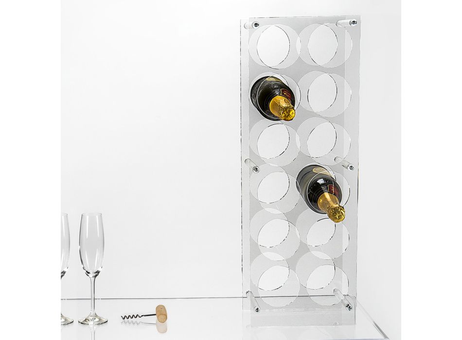 Cantinetta Porta Bottiglie Plexiglass Trasparente Made in Italy - Whines  Viadurini