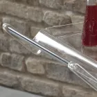 Carrello Pieghevole in Cristallo Acrilico Trasparente 2 Vassoi - Aristocle Viadurini
