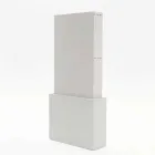 Carrello porta allunghe in nobilitato bianco poro aperto Columbus Viadurini