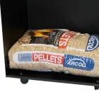 Carrello Porta Sacchi di Pellet in Metallo con Ruote Made in Italy - Pinguino Viadurini