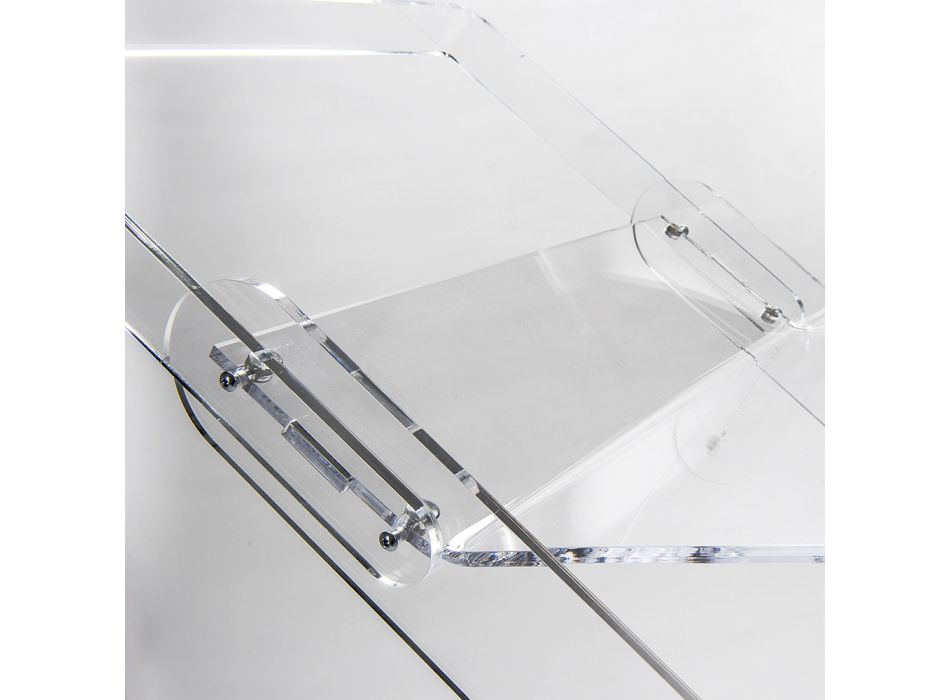 Carrello Porta Vivande in Plexiglass Trasparente Made in Italy - Minnesota Viadurini