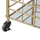 Carrello Portavivande con Struttura in Ferro Finitura Dorata - Viviana Viadurini