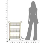 Carrello Portavivande con Struttura in Ferro Finitura Dorata - Viviana Viadurini