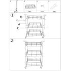 Carrello Portavivande con Struttura in Ferro Finitura Dorata - Viviana Viadurini