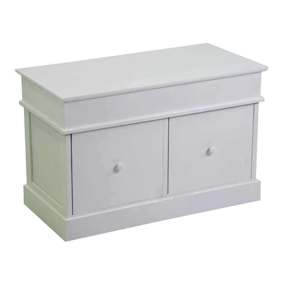 Cassapanca da Interno Realizzata in Legno con 2 Cassetti - Meduse Viadurini