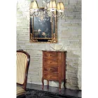 Cassettiera Classica in Legno Noce 4 o 6 Cassetti Made in Italy - Katerine Viadurini