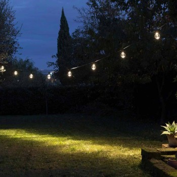Cavo da Esterno in Neoprene con 8 Lampadine LED Incluse Made in Italy - Festa