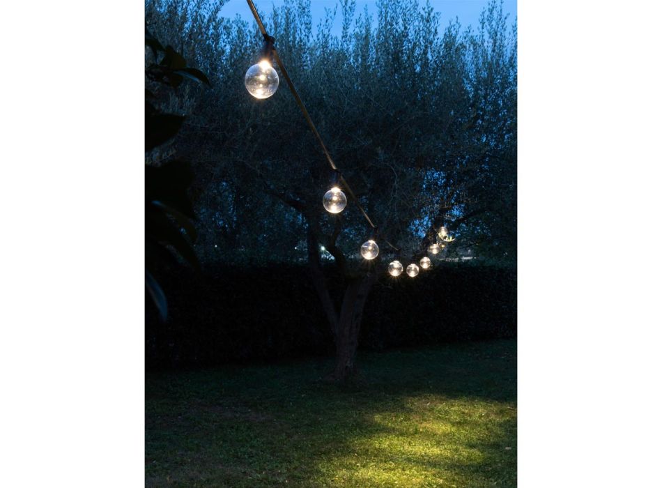 Cavo da Esterno in Neoprene con 8 Lampadine LED Incluse Made in Italy - Festa