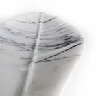 Centrotavola in Marmo Arabescato dalla Forma a Foglia Made in Italy - Treviso Viadurini