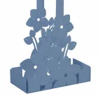 Cestello Portabicchieri Floreale di Design Moderno in Ferro Made Italy – Marken Viadurini