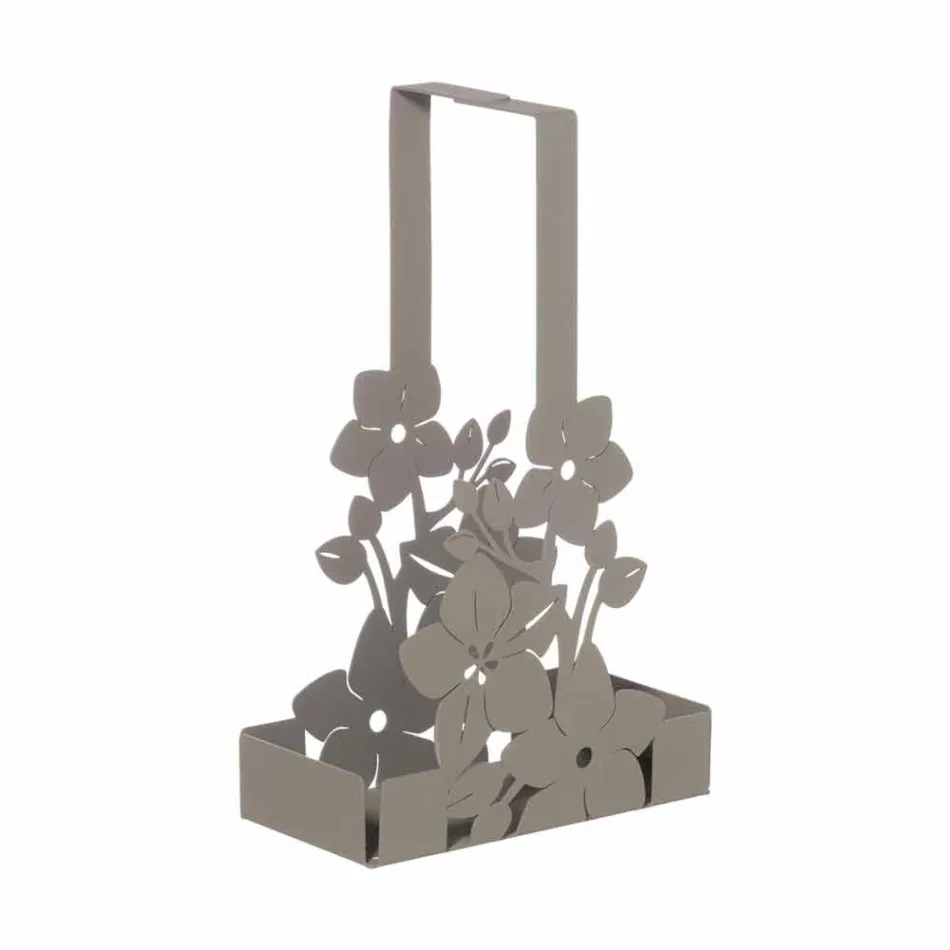 Cestello Portabicchieri Floreale di Design Moderno in Ferro Made Italy – Marken Viadurini