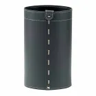 Cestino gettacarte in cuoio rigenerato fatto a mano Battista Viadurini