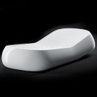 Chaise Longue da Esterno di Design in Polietilene Bianco Made in Italy - Ervin Viadurini