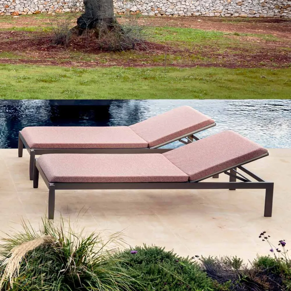 Chaise Longue da Giardino con o senza Materassino di Alta Qualità - Filomenalet Viadurini