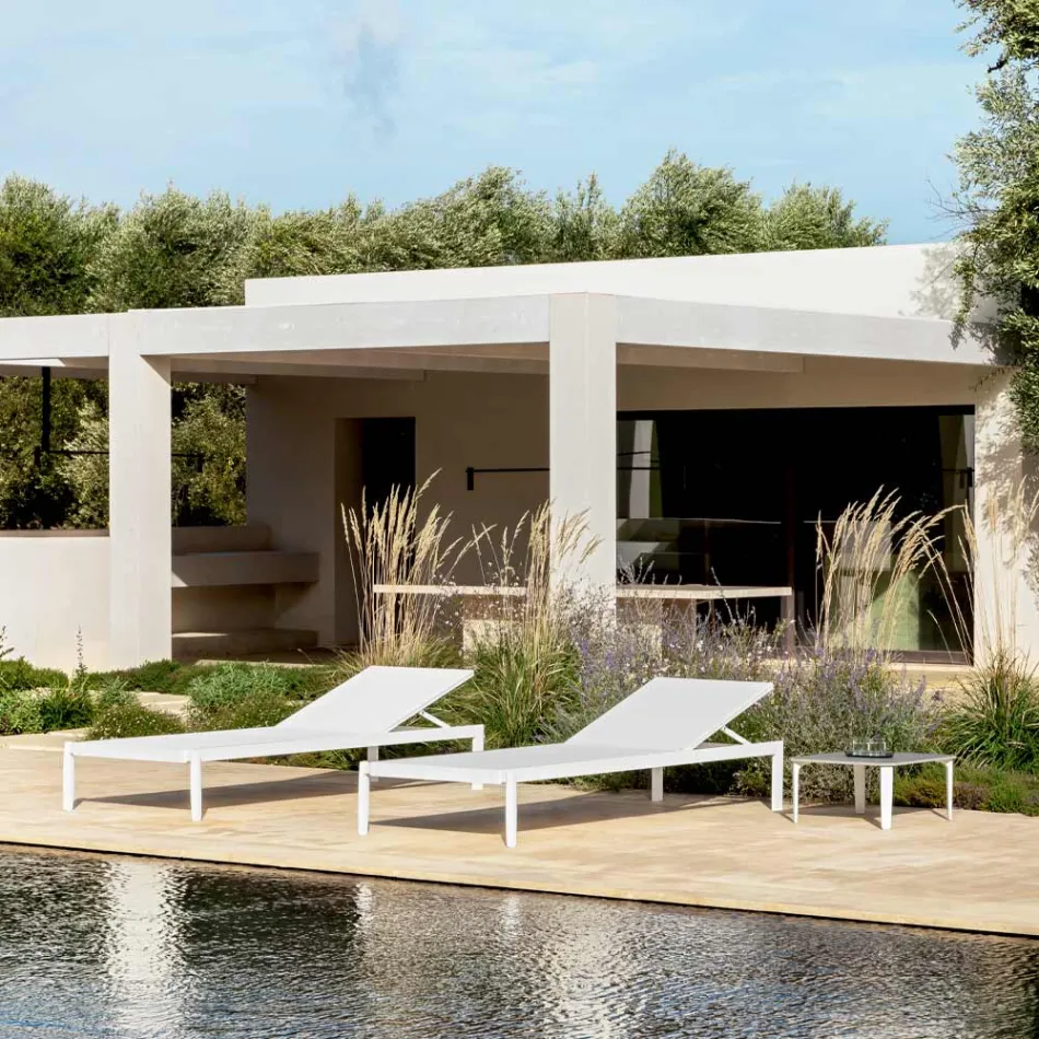 Chaise Longue da Giardino con o senza Materassino di Alta Qualità - Filomenalet Viadurini