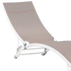 Chaise Longue da Giardino con Struttura in Alluminio Bianco - Berranger Viadurini