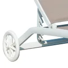 Chaise Longue da Giardino in Alluminio con Seduta in Textilene - Zohra Viadurini