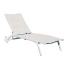 Chaise Longue da Giardino in Alluminio con Seduta in Textilene - Zohra Viadurini