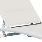 Chaise Longue da Giardino in Alluminio con Seduta in Textilene - Zohra Viadurini