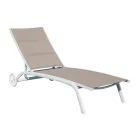 Chaise Longue da Giardino in Alluminio con Seduta in Textilene - Zohra Viadurini